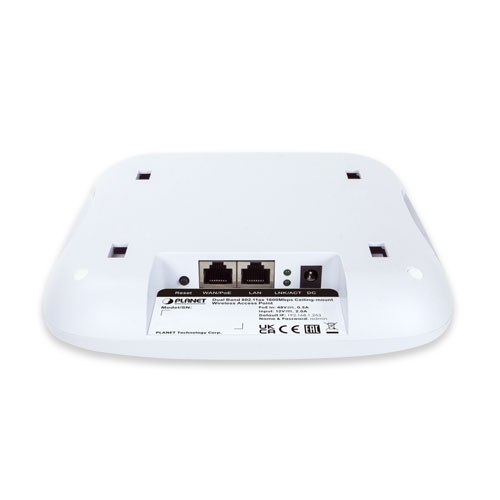 Dual Band 802.11ax 1800Mbps Ceiling-mount Wireless Access Point w/802.3at PoE+ &amp; 2 10/100/1000T LAN Ports