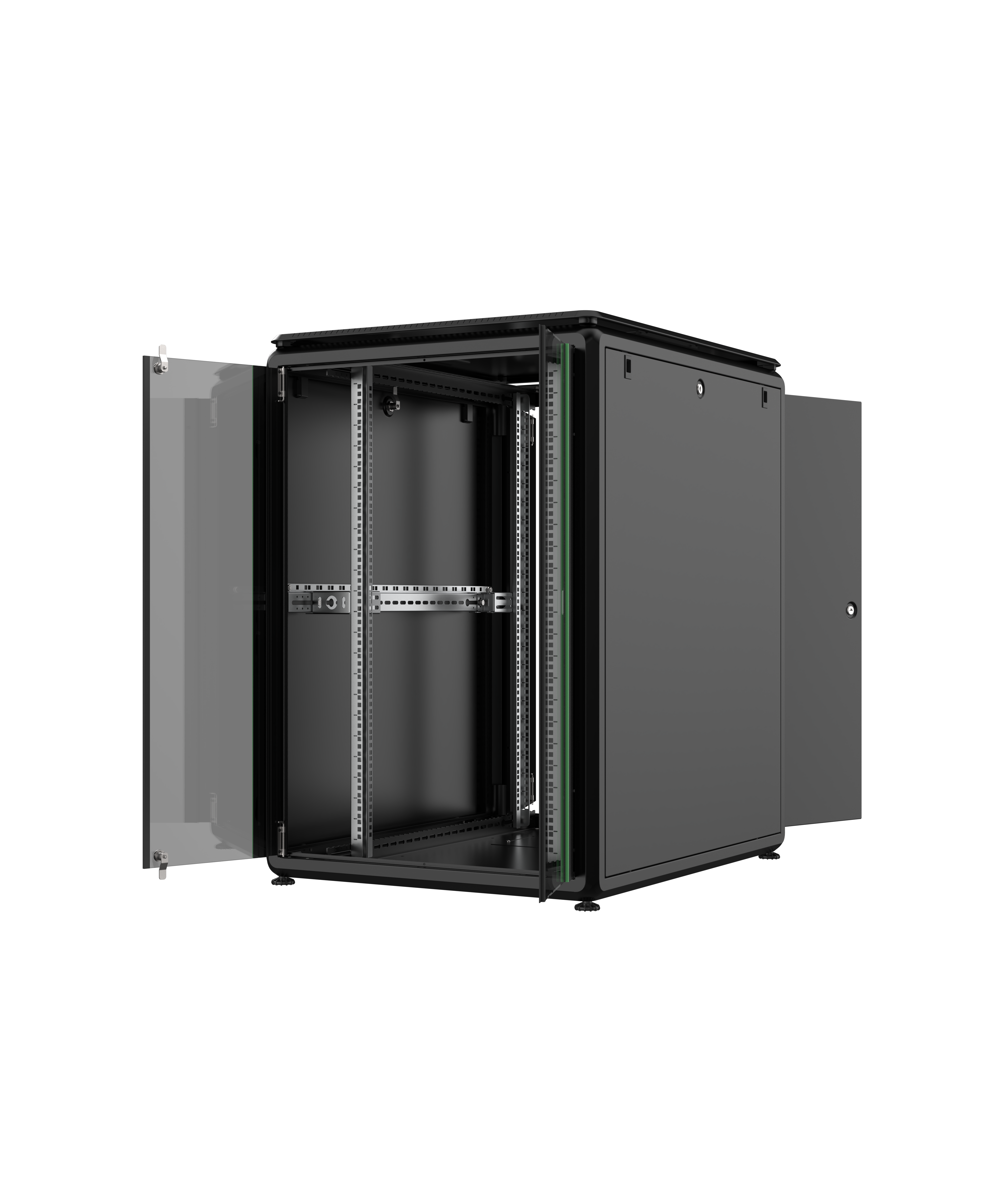22U W=800mm D=1000mm Free Standing Versatile Cabinet BLACK
