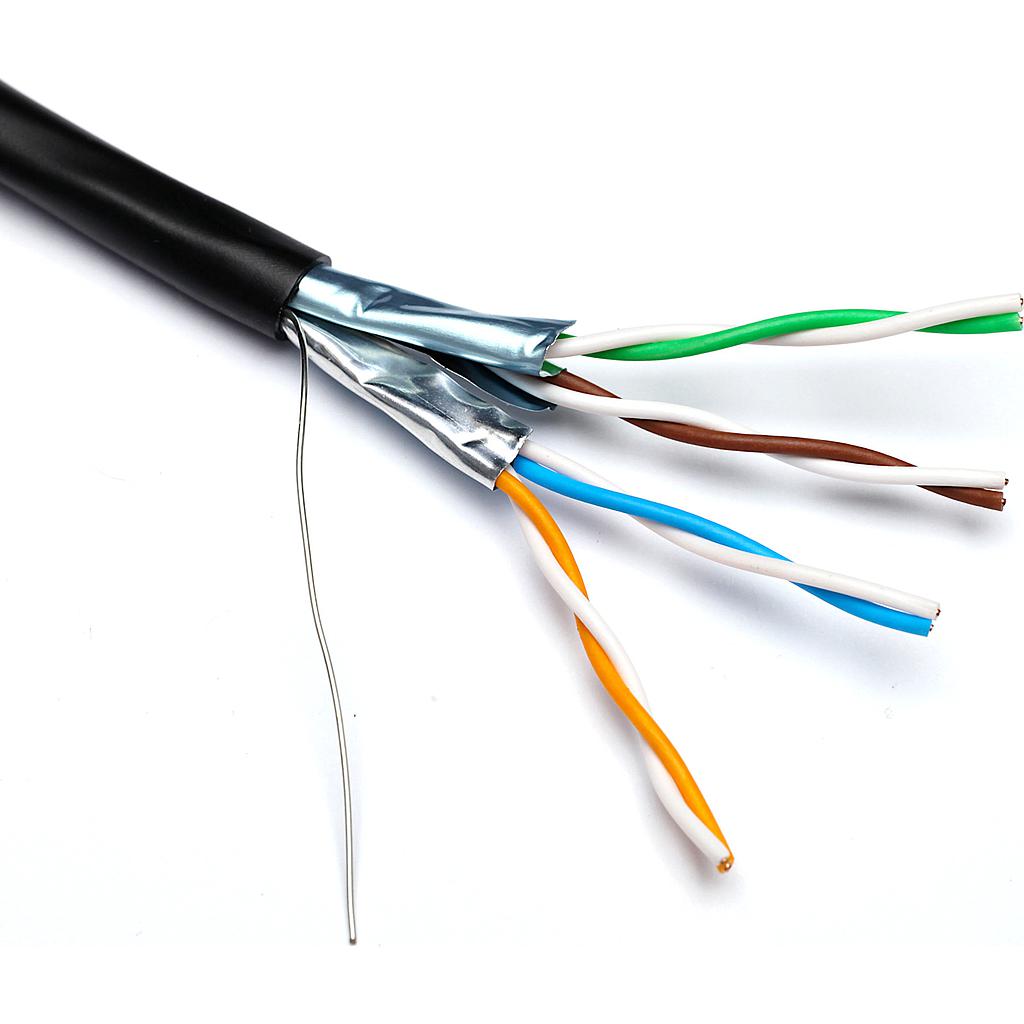 Excel CAT6A Cable U/FTP External Grade Fca PE 500m Reel - Black