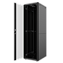 47U, Mirsan GTN Series Cabinet, Width 600mm, Depth 800mm, Ready Assembled, Black [Front Single & Rear Double Open 63% Perforated Free Standing Cabinet]