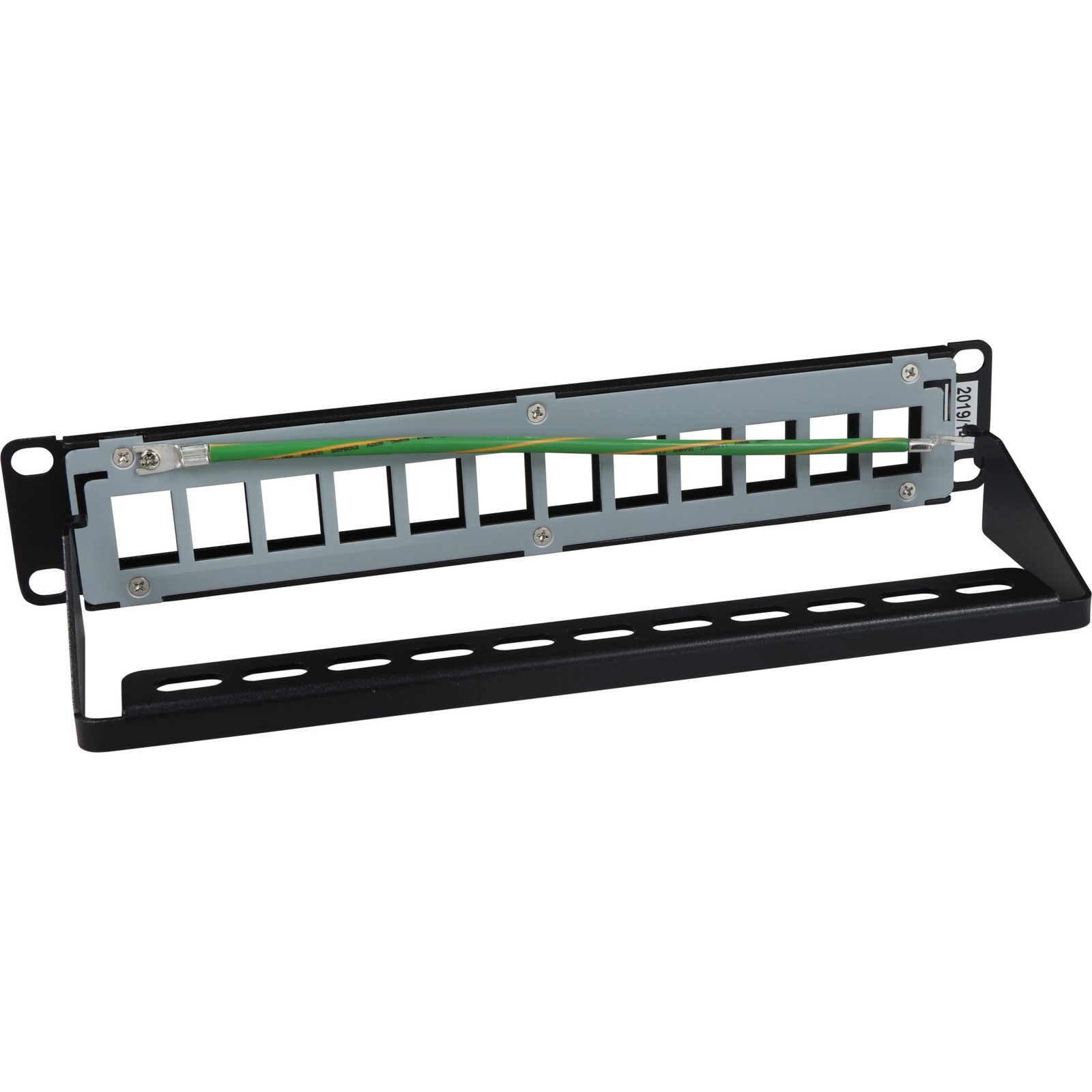Excel 10&quot; 12 Port 1U Unloaded Keystone Patch Panel Frame - Black