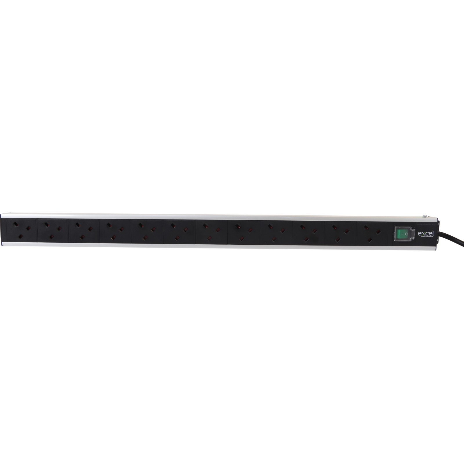 Excel 12 Way Vert PDU 12x UK Socket 16A IEC 60309 Plug Switched
