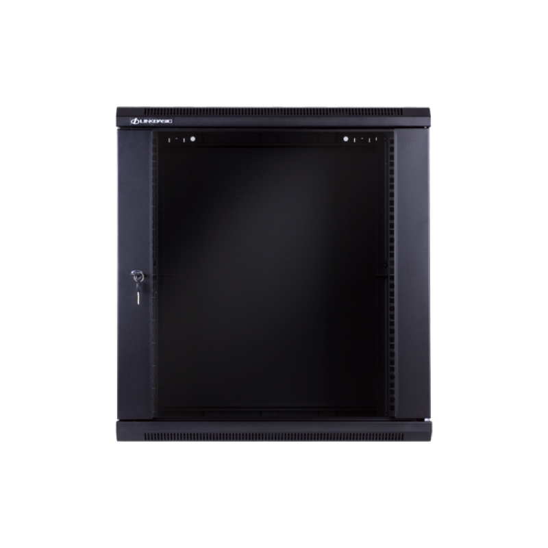 12U Wall Mount Cabinet, 600mm Width by 450mm Depth, Black [Flat Packed]