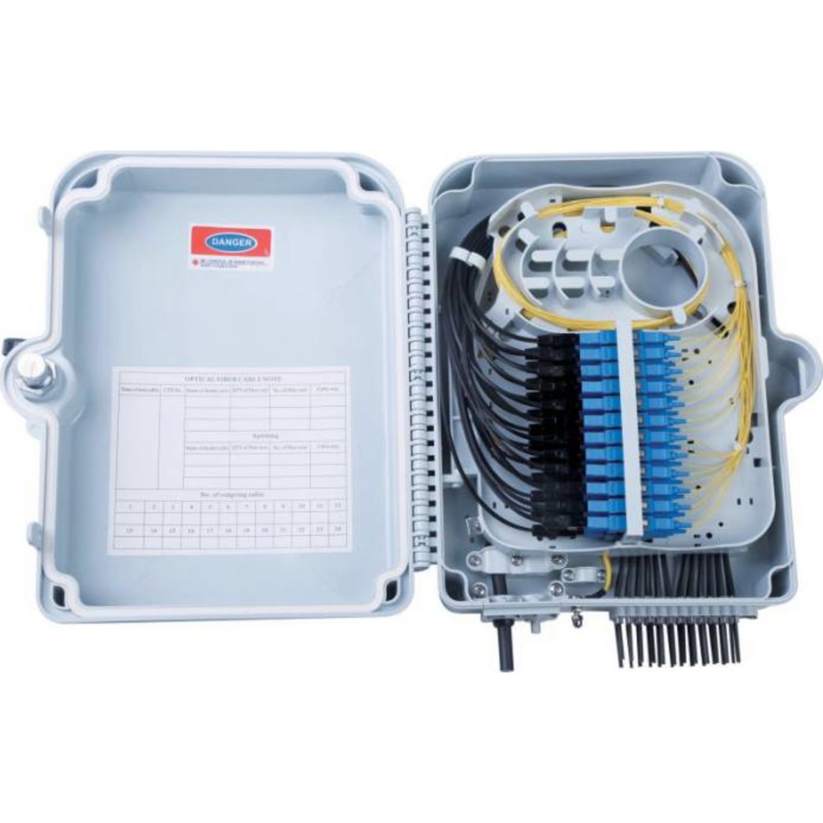 Excel Enbeam IP55 Fibre Access Terminal Box Unloaded up to 24x LC Dup. or 24x SC Sim. Adaptors