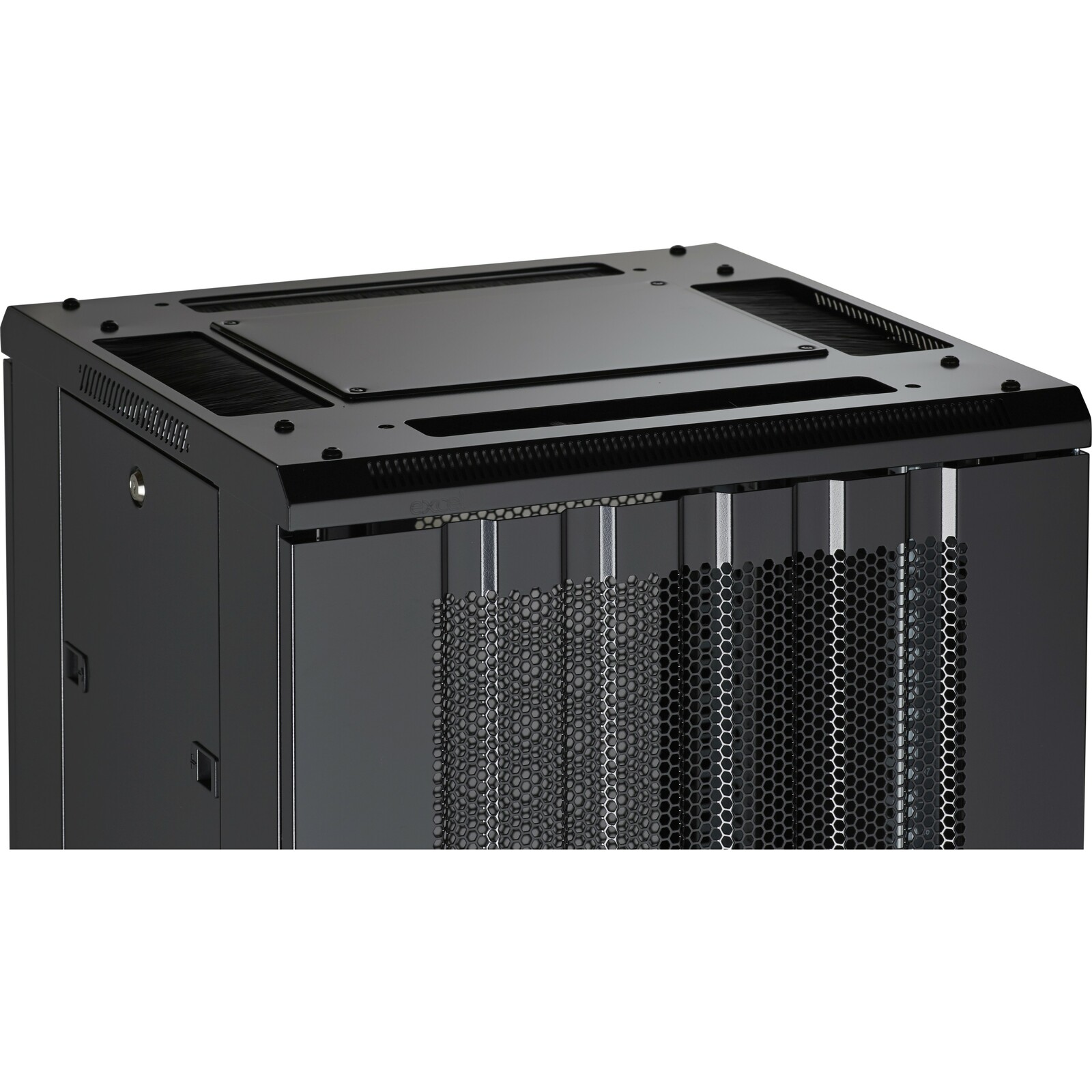 Excel Environ ER800 47U Rack 800x1000mm Double Vented Front Doors and Double Vented Rear Doors, B/Panels F/Mgmt Black