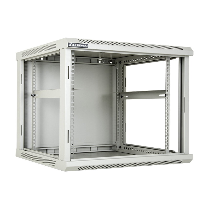 Linkbasic 9U Wall Mount Cabinet, 600mm Width by 600mm Depth, Grey [Flat Packed]