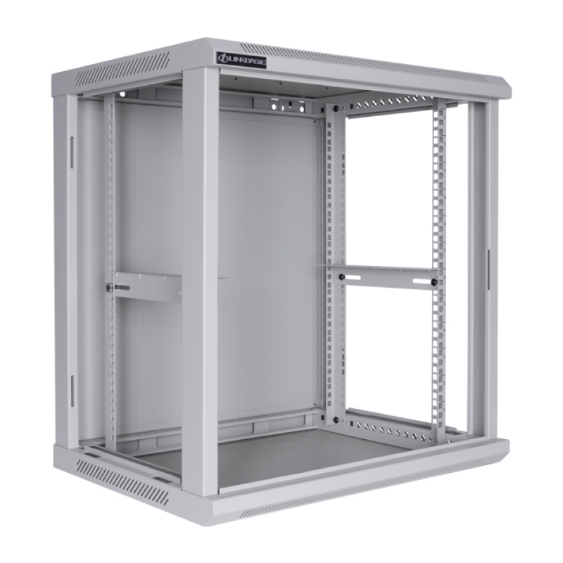 Linkbasic 12U Wall Mount Cabinet, 600mm Width by 600mm Depth, Grey [Flat Packed]