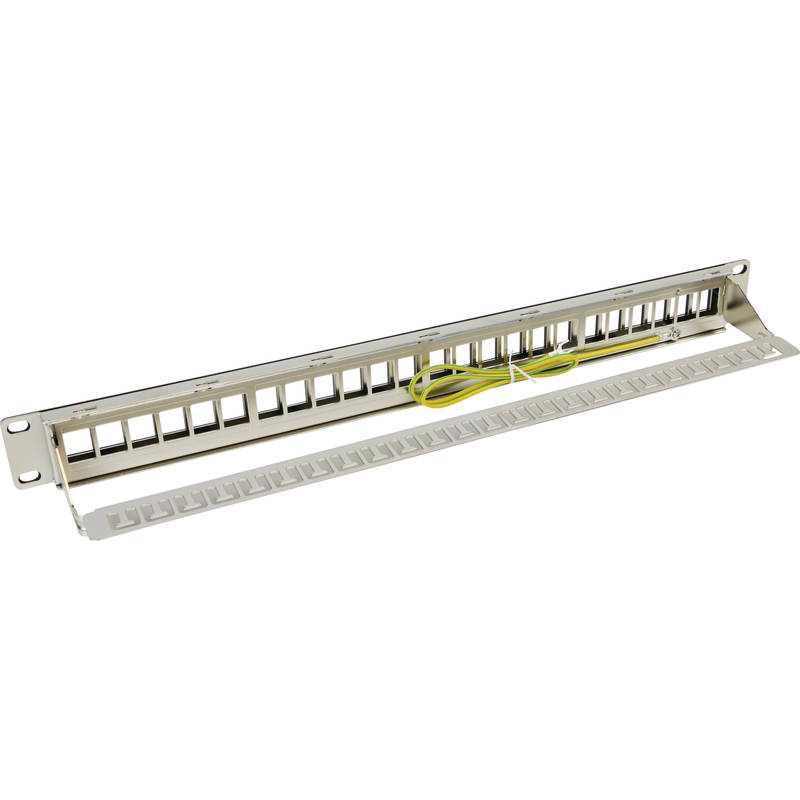 Excel 24 Port 1U Unloaded Keystone Frame - Chrome