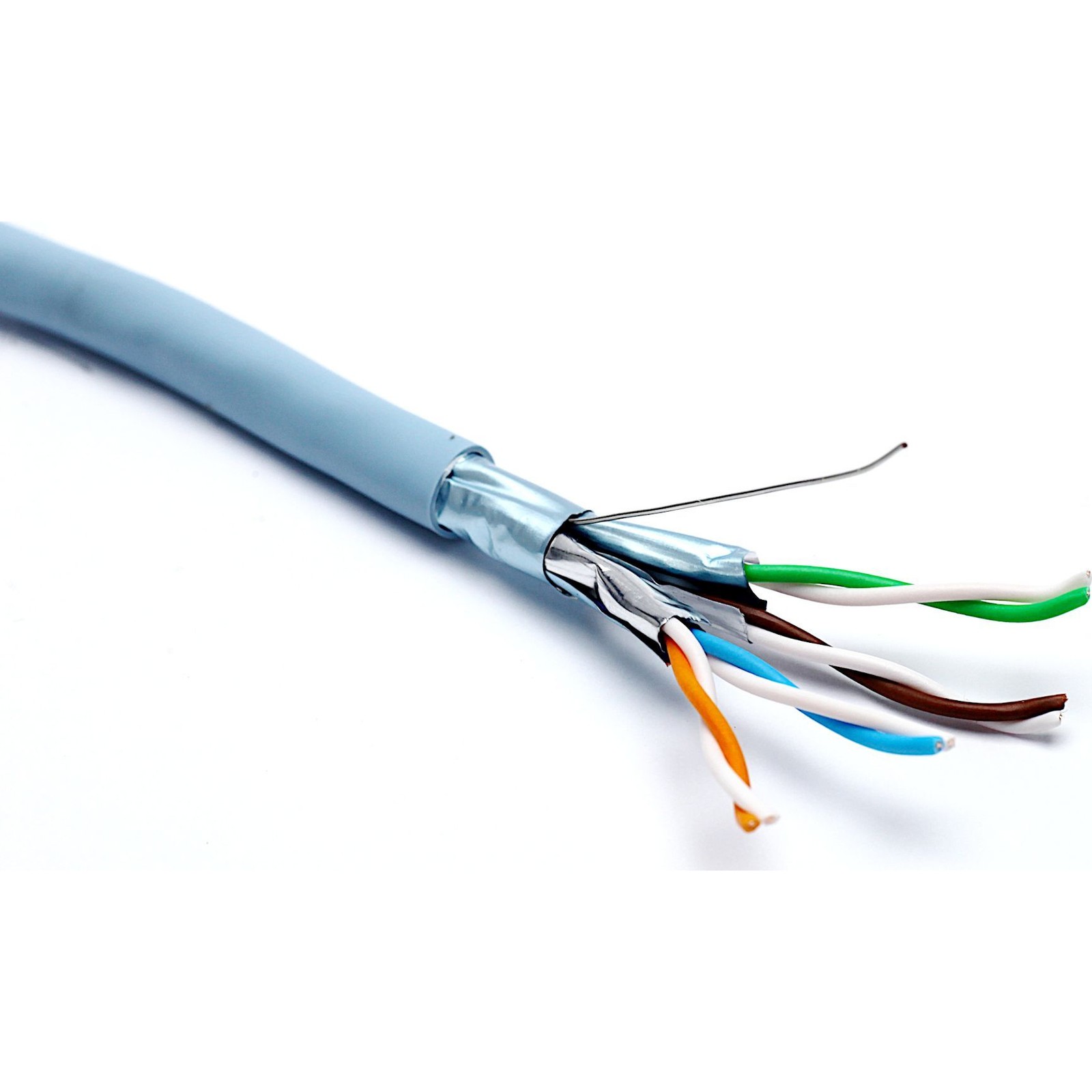 Excel Solid Cat6A Cable F/FTP LSOH CPR Euroclass Dca 500m Reel Ice Blue