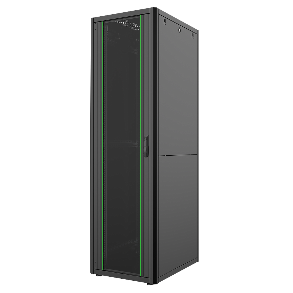 42U, Mirsan GTN Series Cabinet, Width 600mm, Depth 800mm, Ready Assembled, Black