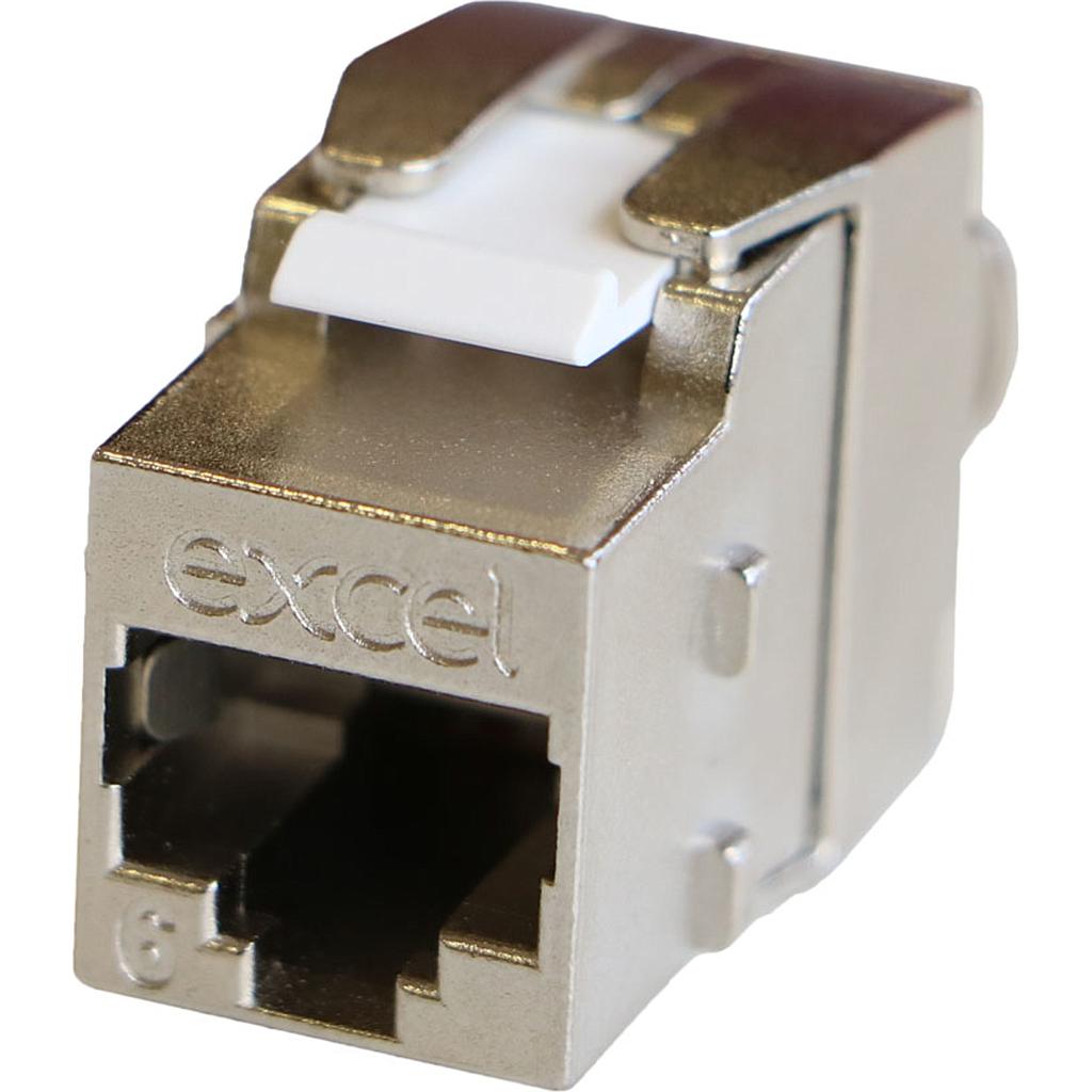Excel CAT6 FTP Screened Keystone Jack Toolless Silver