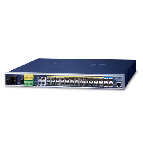 16-Port 100/1000Base-X SFP + 8-Port 10/100/1000Base-T L2/L4 Managed Metro Ethernet Switch (AC+2 DC, DIDO)