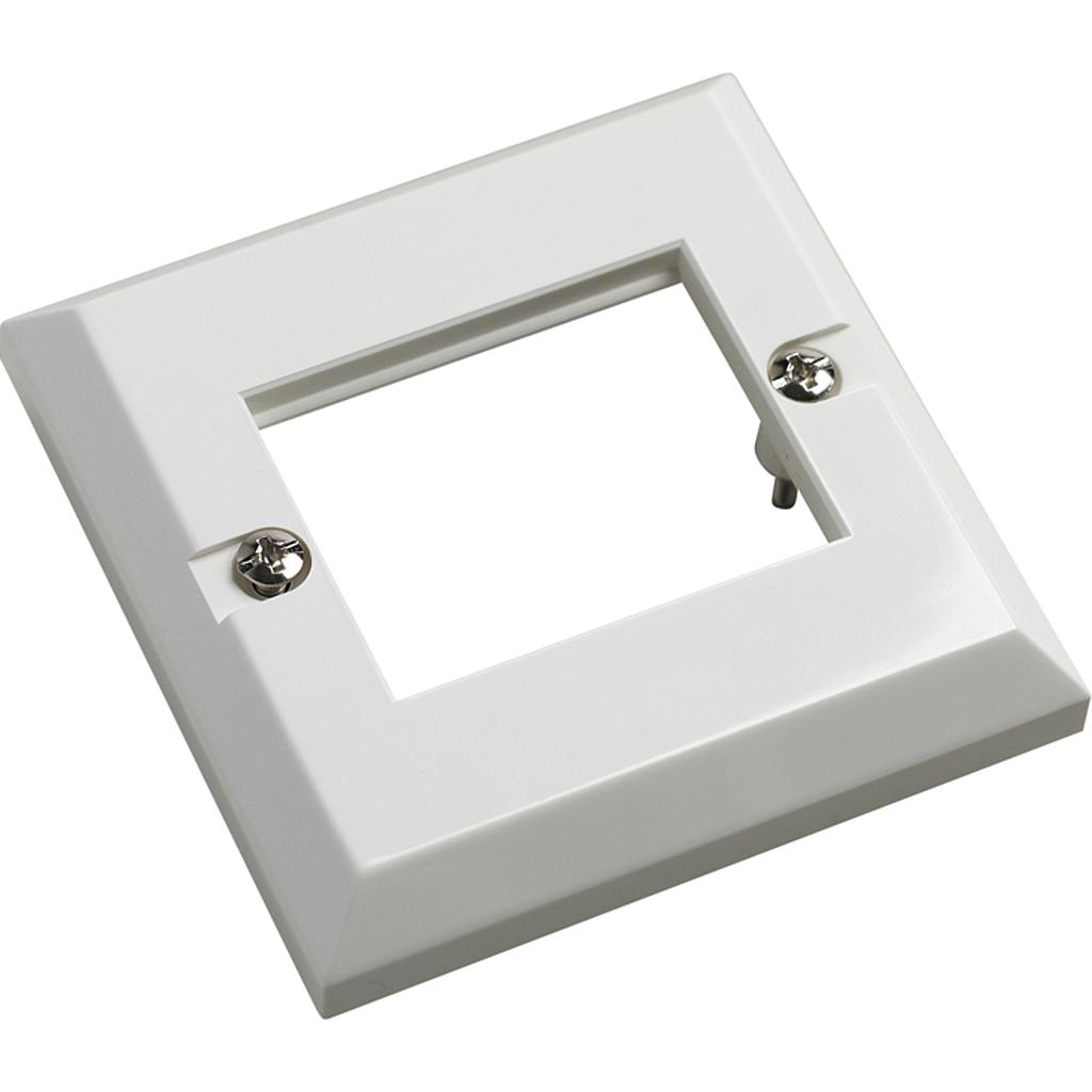 Excel White Single Gang Bevelled Plate LJ6C without Blanks