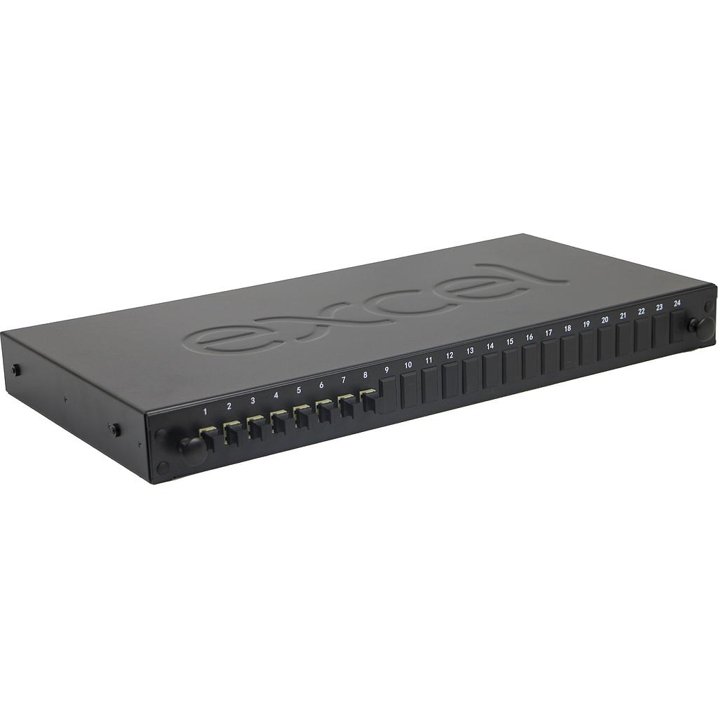 Excel Enbeam 24 Way Multimode Fibre Optic Panel 8 LC Duplex (16 Fibre)