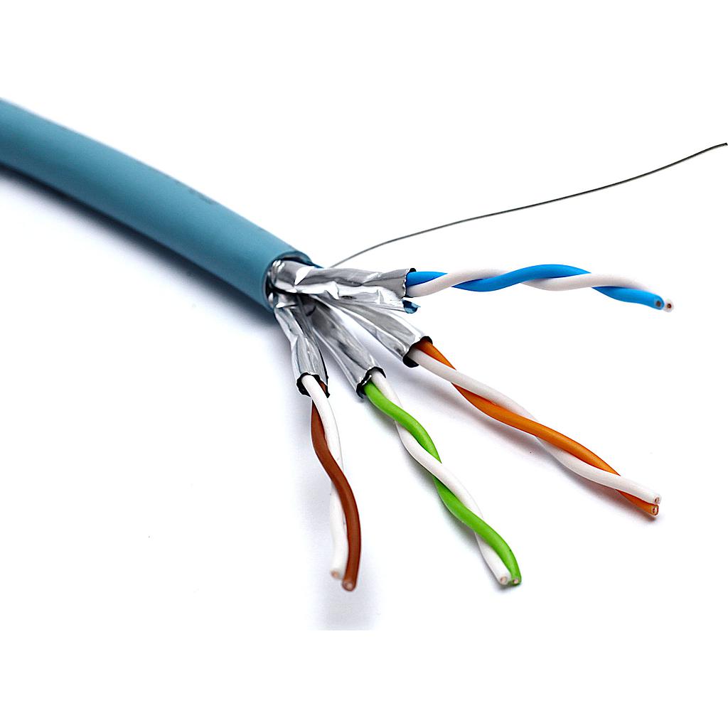 Excel Solid Cat6A Cable U/FTP LSOH CPR Euroclass Dca 500 m Reel Ice Blue
