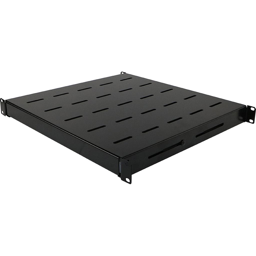 Excel Environ Adjustable Ventilated Shelf, 4-Point Connected, Black (Max Depth 720mm, Min Depth 450mm)