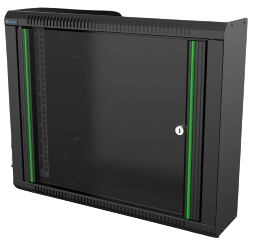 Mirsan 9U W=600MM D=150MM Wall Type Residential Cabinet Black [Flat Packed]