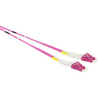 OPTiFab OM4 50/125µm Multimode 5M LC-LC Violet Fibre Optic Duplex Patch Cord LSZH