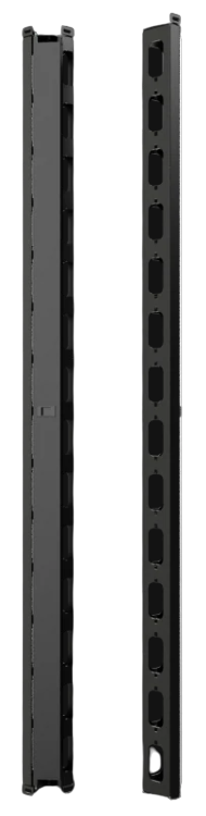 45U Vertical Cable Management, 1Set = 2 Pcs. (Left/Right) Black