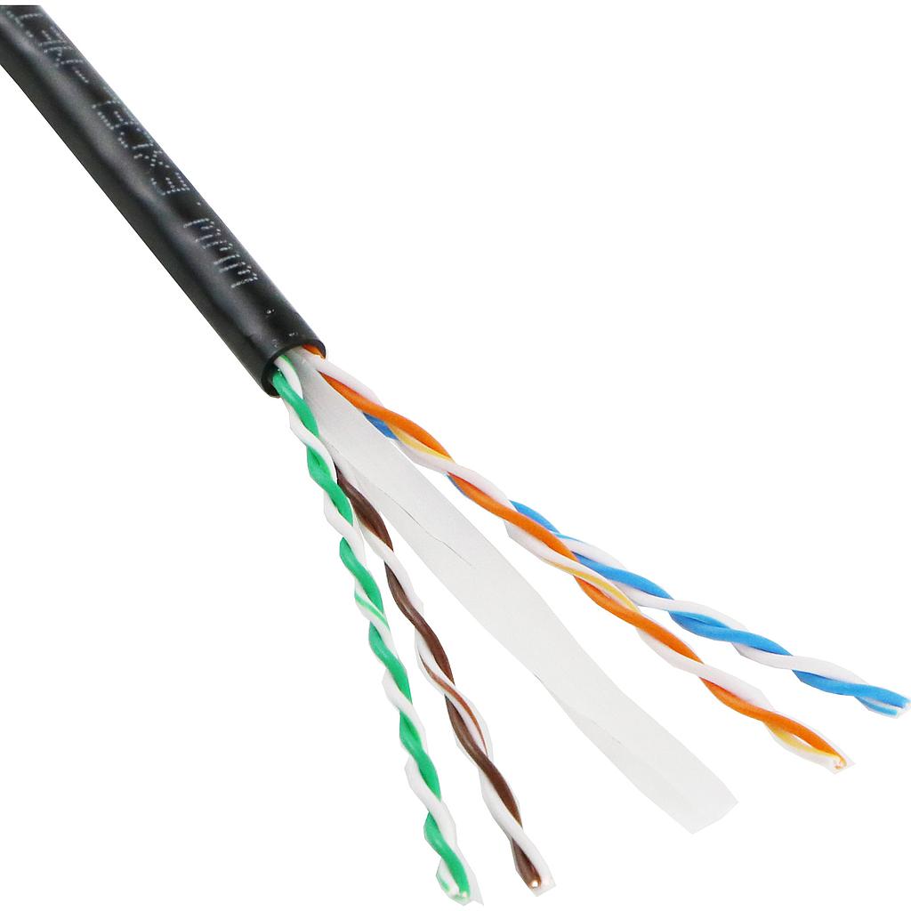 Excel Solid CAT6 Cable U/UTP PE External Grade Fca 305m Box Black