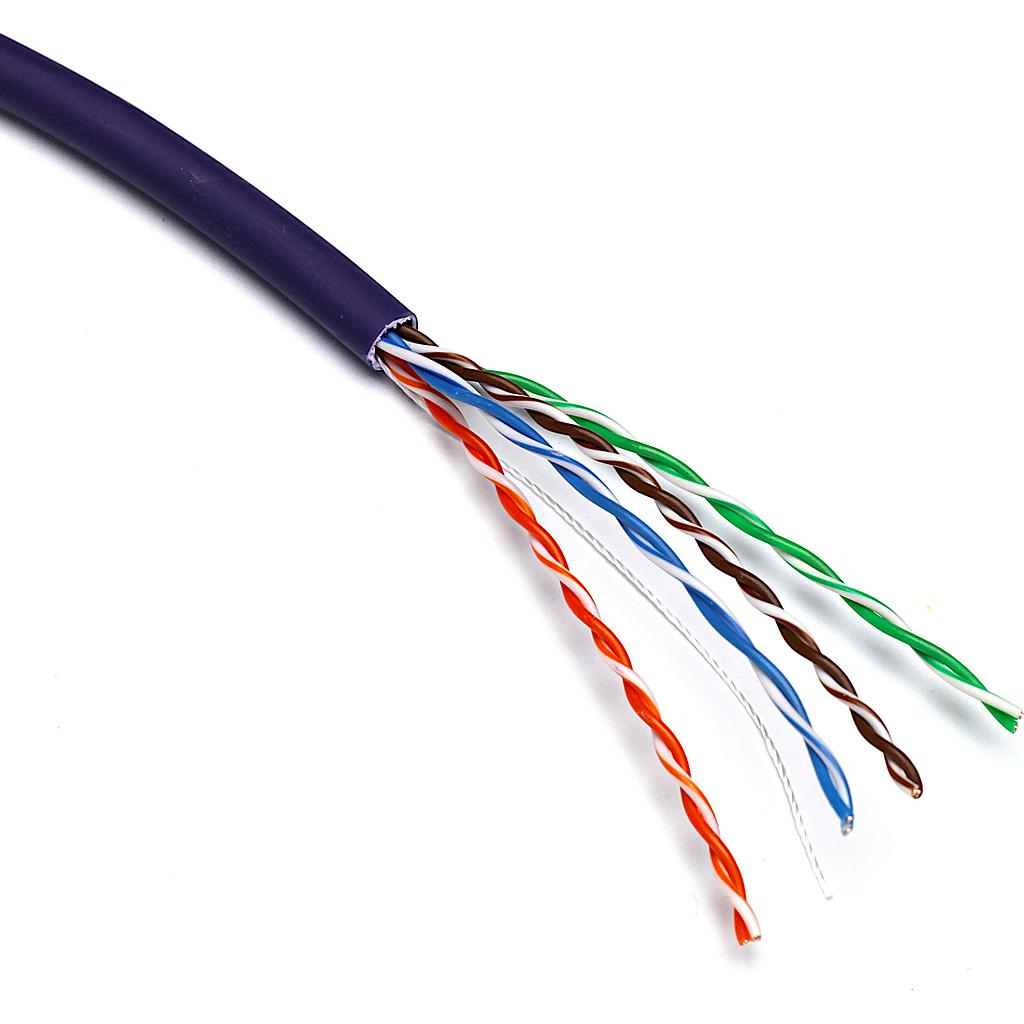 Excel Solid CAT5E Cable U/UTP LSOH Euroclass Dca 305m Box Violet