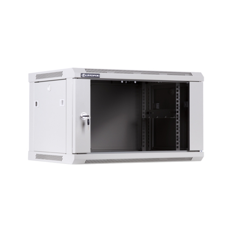 Linkbasic 6U Wall Mount Cabinet, 600mm Width by 450mm Depth, Grey [Flat Packed]