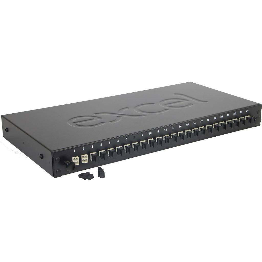 Excel Enbeam 24 Way Multimode Fibre Optic Panel - 24 LC Duplex (48 Fibre)