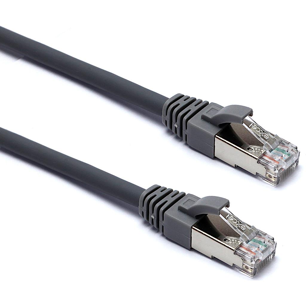 Excel CAT6A Patch Lead F/FTP Shielded LS0H Blade Booted 1.5MT - Grey