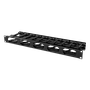 Mirsan 01U 19'' Cable Organizer with Cover RAL 9005 Black