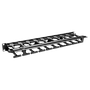 Mirsan 01U 19'' Cable Organizer with Cover RAL 9005 Black