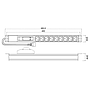 Mirsan 1U 9-Way IEC 320 C13 Socket Outlets, 1 x 16amp Fuse Protection, IEC320 C14 Plug
