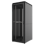32U, Mirsan GTV Series Cabinet, Width 800mm, Depth 1000mm, Ready Assembled, Black [Front & Rear Double Open 63% Perforated Free Standing Cabinet]