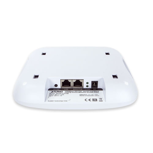 1200Mbps 802.11ac Wave 2 Dual Band Ceiling-mount Wireless Access Point w/802.3at PoE+ and 2 10/100/1000T LAN Ports