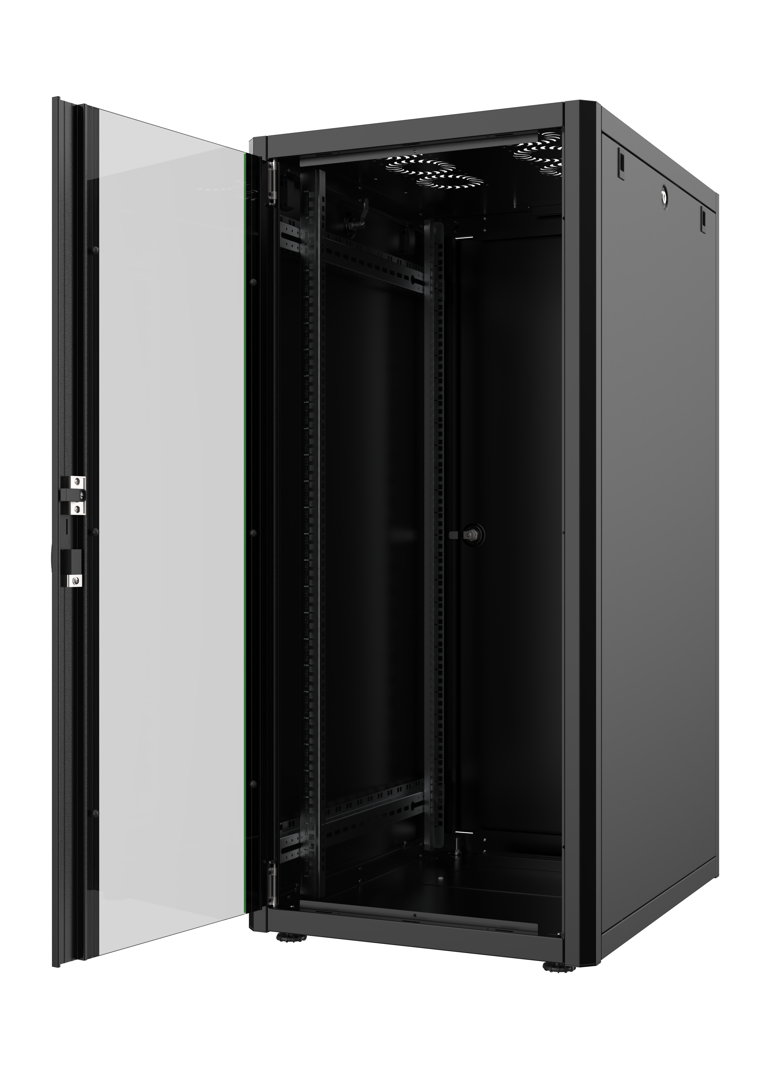 24U, Mirsan GTN Series Cabinet, Width 600mm, Depth 800mm, Ready Assembled, Black