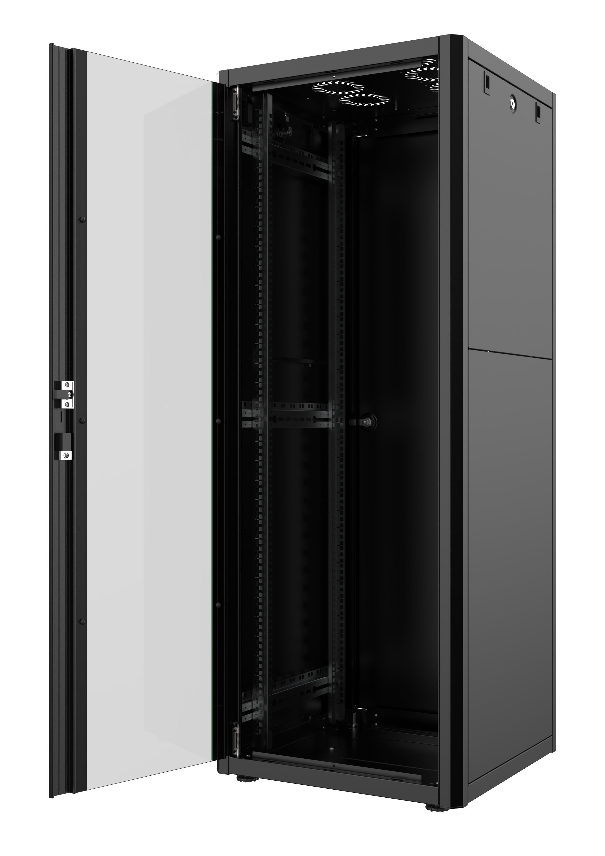 32U, Mirsan GTN Series Cabinet, Width 600mm, Depth 600mm, Ready Assembled, Black