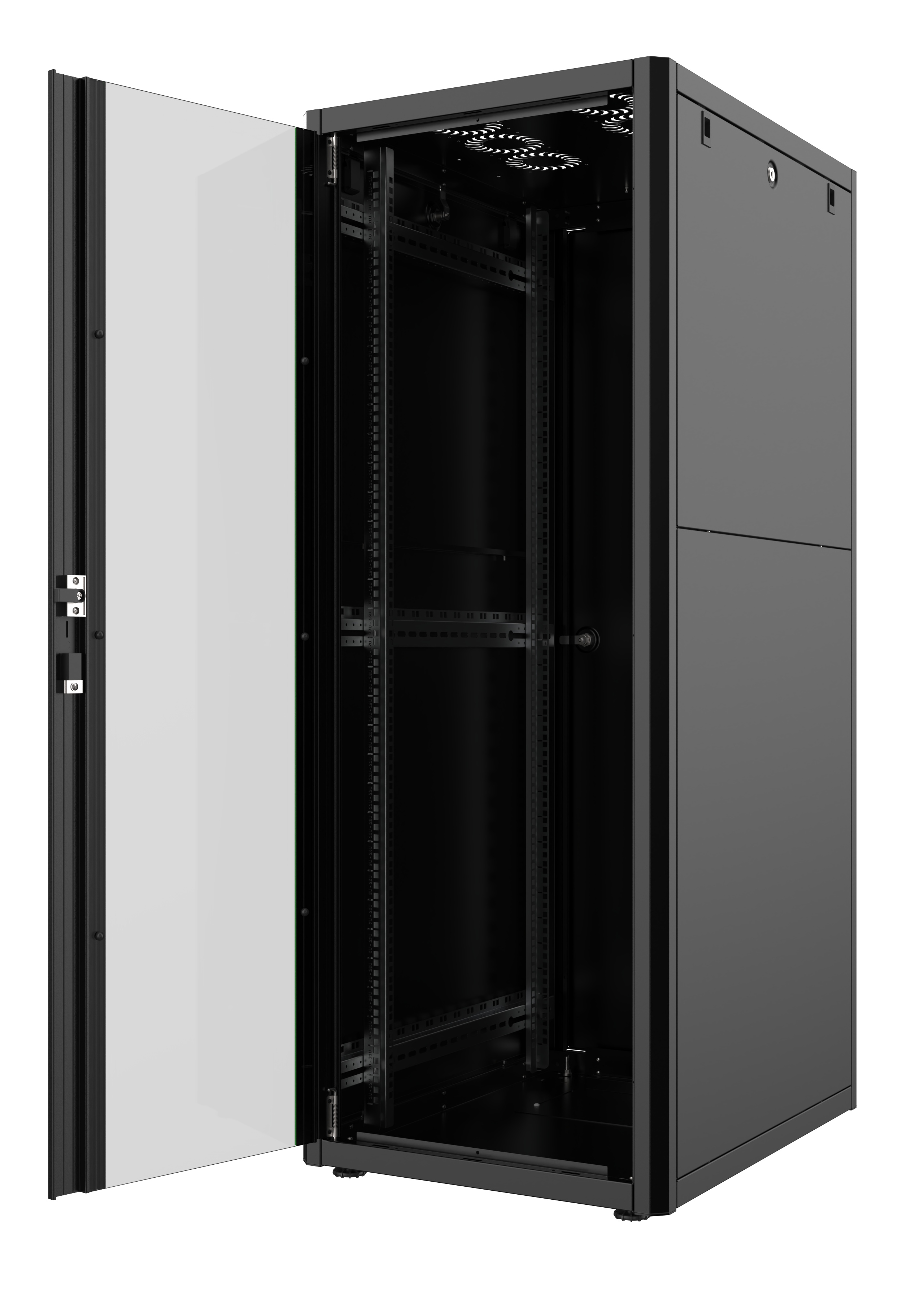 32U, Mirsan GTN Series Cabinet, Width 600mm, Depth 800mm, Ready Assembled, Black