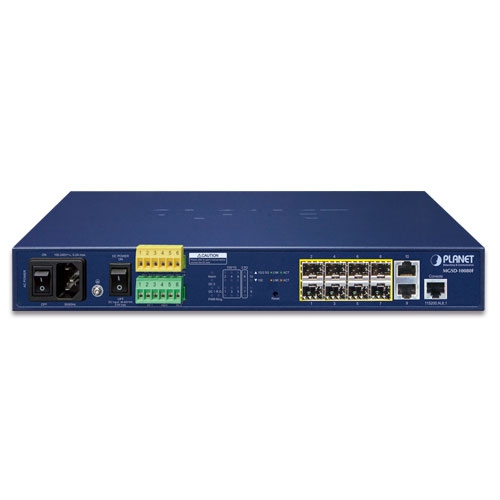 Planet 6-Port 100/1000X SFP + 2-Port 1G/2.5G SFP + 2-Port 10/100/1000T Managed Metro Ethernet Switch