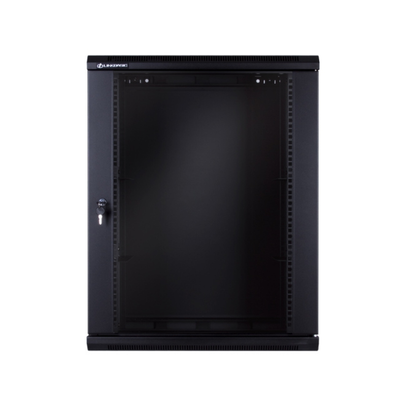 Linkbasic 15U Wall Mount Cabinet, 600mm Width by 600mm Depth, Black [Flat Packed]