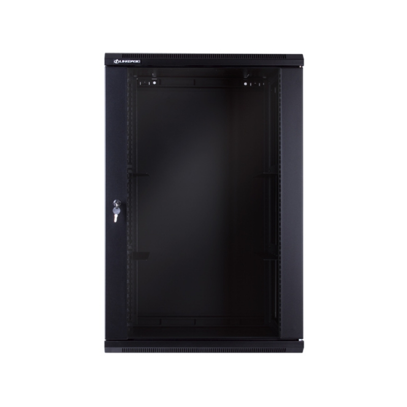 Linkbasic 18U Wall Mount Cabinet, 600mm Width by 600mm Depth, Black [Flat Packed]