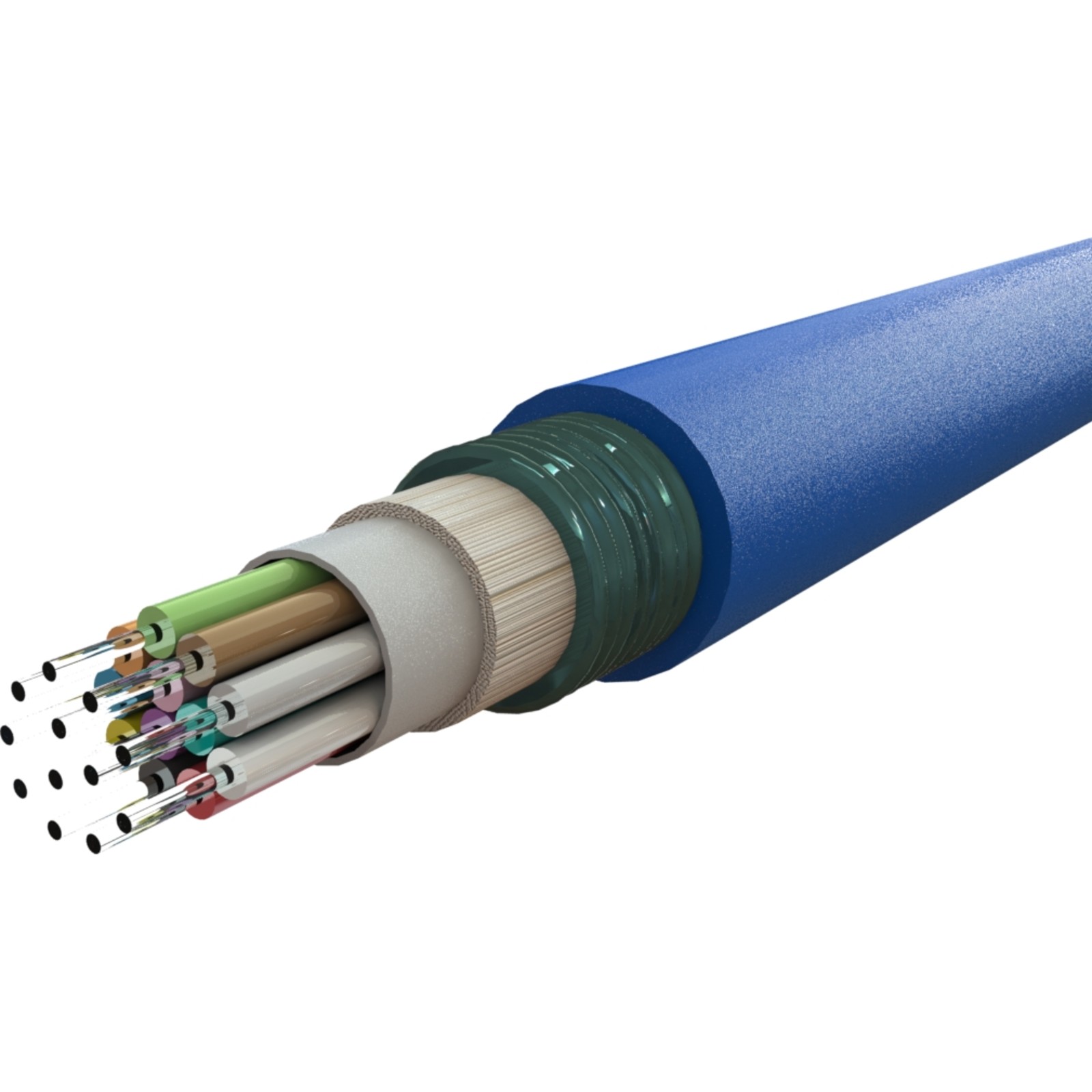 Excel OS2 Singlemode 9/125 24 Core Armoured CST Fibre Optic Cable Loose Tube Eca - Blue