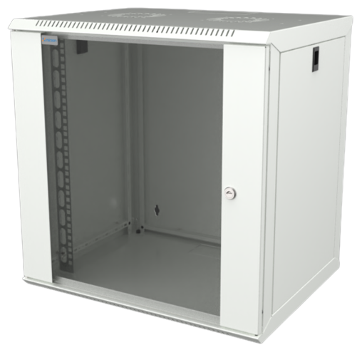 Mirsan 12U COM-BOX WTC Series Wall Mount Cabinet, 600mm Width by 450mm Depth, White [Flat Packed]