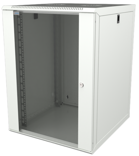 Mirsan 16U COM-BOX WTC Series Wall Mount Cabinet, 600mm Width by 600mm Depth, White [Flat Packed]