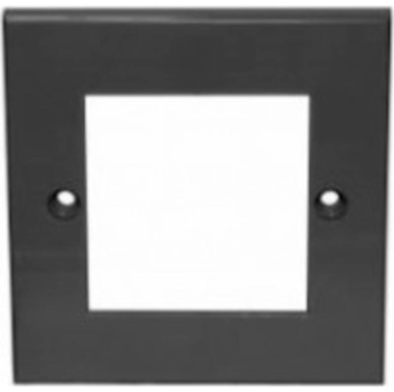 Excel Single Gang Flat Plate, Black (W/O Blank)
