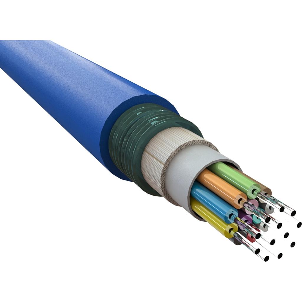 Excel OS2 Singlemode 9/125 24 Core Armoured CST Fibre Optic Cable Loose Tube Eca - Blue