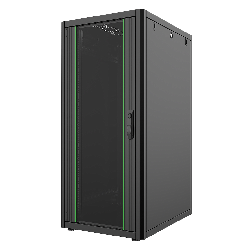 20U, Mirsan GTN Series Cabinet, Width 600mm, Depth 800mm, Ready Assembled, Black