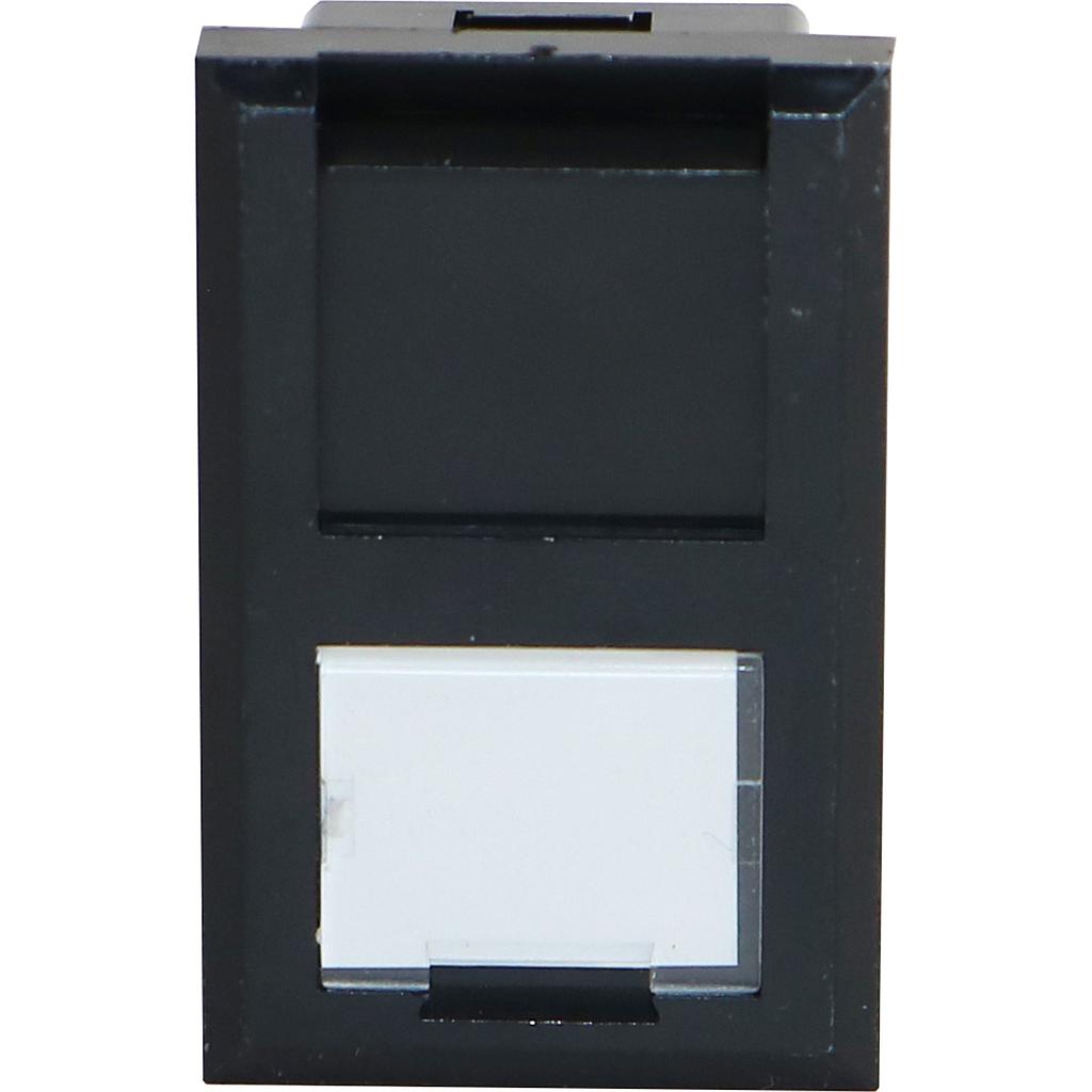 Excel 6C Flat Shutter For Keystone Jack - Black