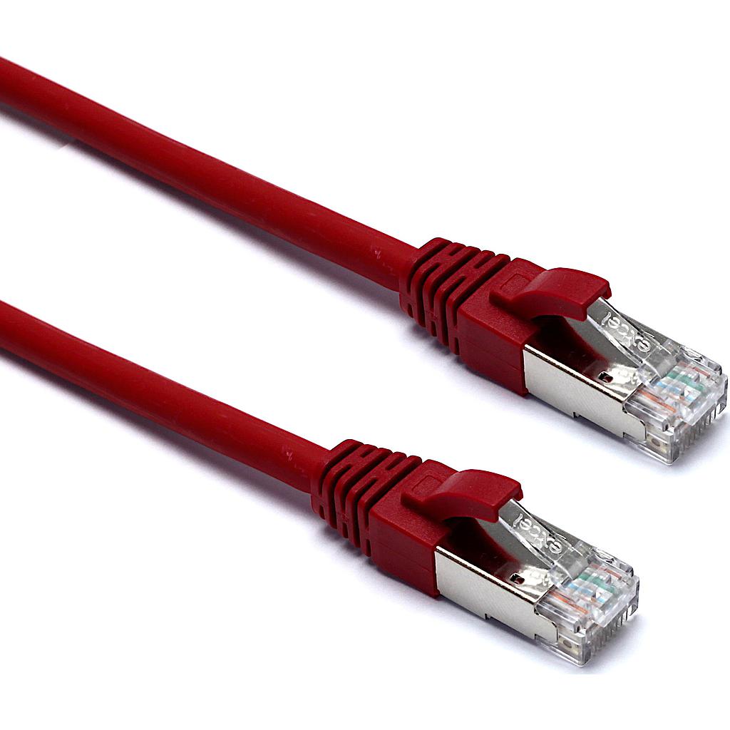 Excel CAT6A Patch Lead F/FTP Shielded LS0H Blade Booted 3MT - Red
