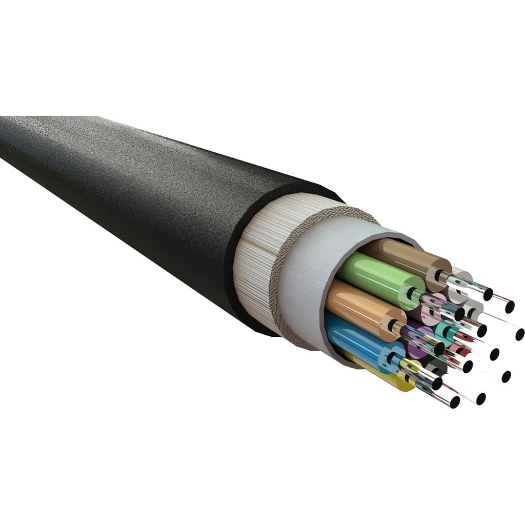Enbeam OM3 Multimode 50/125 12 Core Fibre Optic Cable Loose Tube Dca - Black