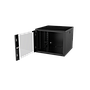 Mirsan 9U COM-BOX WTC Series Wall Mount Cabinet, 600mm Width by 600mm Depth, Black [Flat Packed]