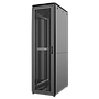 42U, Mirsan GTN Series Cabinet, Width 600mm, Depth 1000mm, Ready Assembled, Black [Front & Rear 63% Perforated Doors Free Standing Cabinet]